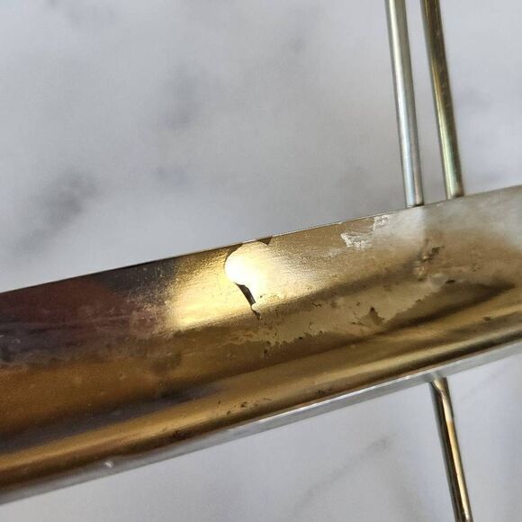 Vintage hairpin gold brass letter storage key holder and entryway wall rack meta - Picture 5 of 5